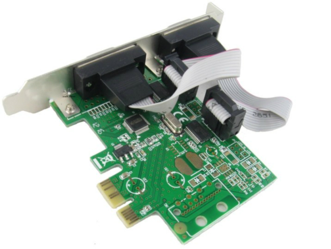 Card chuyển PCI-E to 2 com RS232 Diewu HK